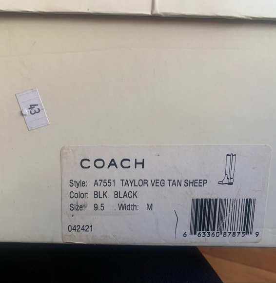 Coach Black Taylor Boots 9.5 - Picture 6 of 6